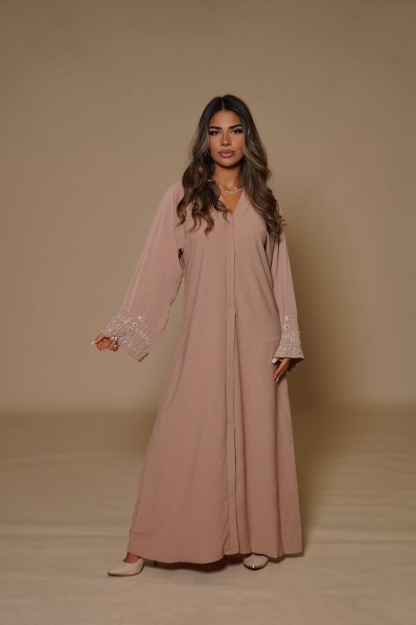 Miracomo Damen Abaya Kimono – Elegantes Rose Beige Design - Image 4