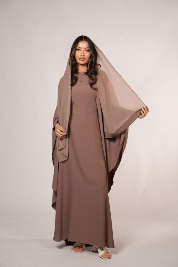 Miracomo Butterfly Abaya – Schickes Taupe für zeitlose Eleganz - Image 5