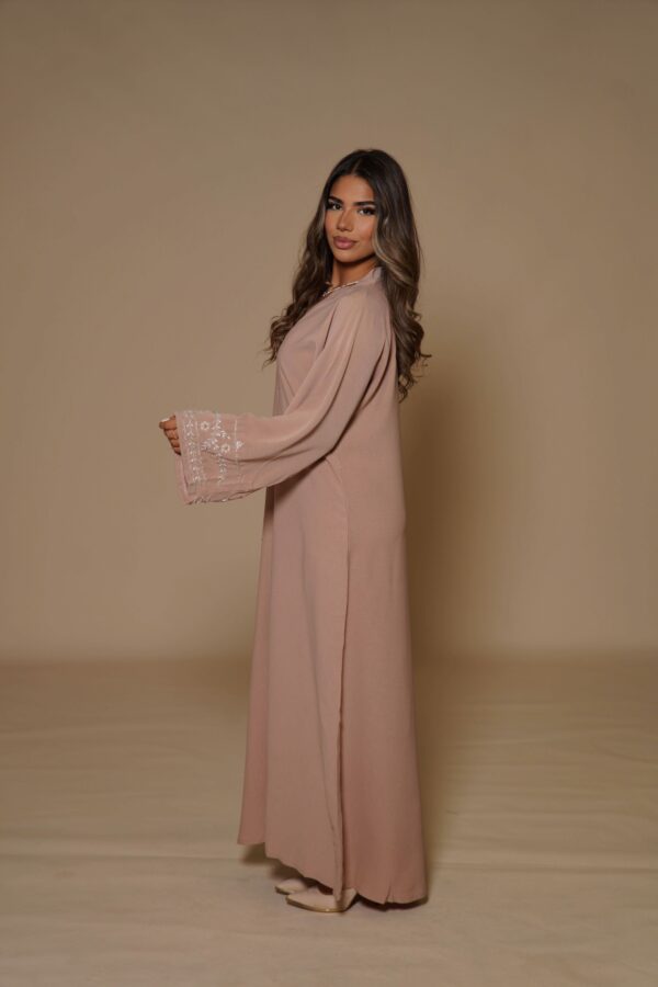 Miracomo Damen Abaya Kimono – Elegantes Rose Beige Design - Image 5
