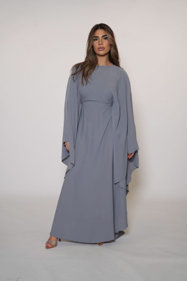 Miracomo Butterfly Abaya – Zeitloses Grau, Eleganz pur - Image 4