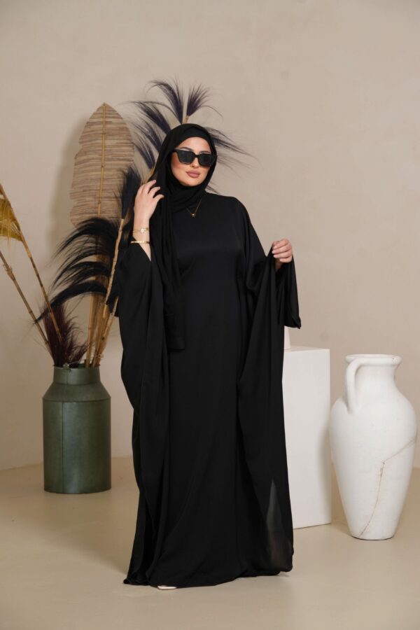 Miracomo Butterfly Abaya – Klassisches Design in Schwarz - Image 3