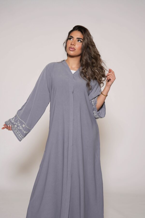 Miracomo Damen Abaya Kimono – Schlichtes & Elegantes Grau - Image 2