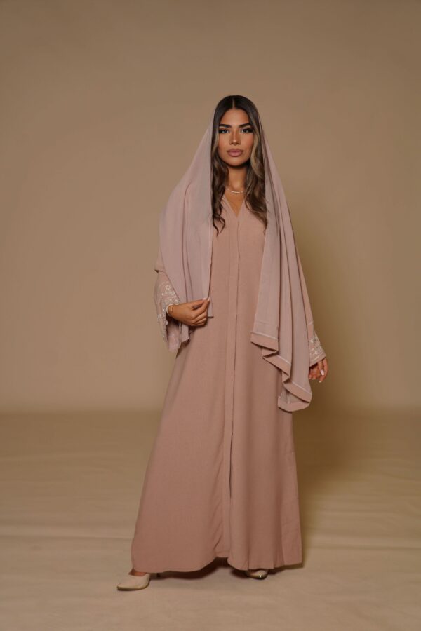 Miracomo Damen Abaya Kimono – Elegantes Rose Beige Design - Image 2